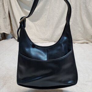 Vintage Black Leather Coach 4903 Small Curved Luxury Classic Shoulder Hobo Bag